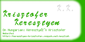 krisztofer keresztyen business card